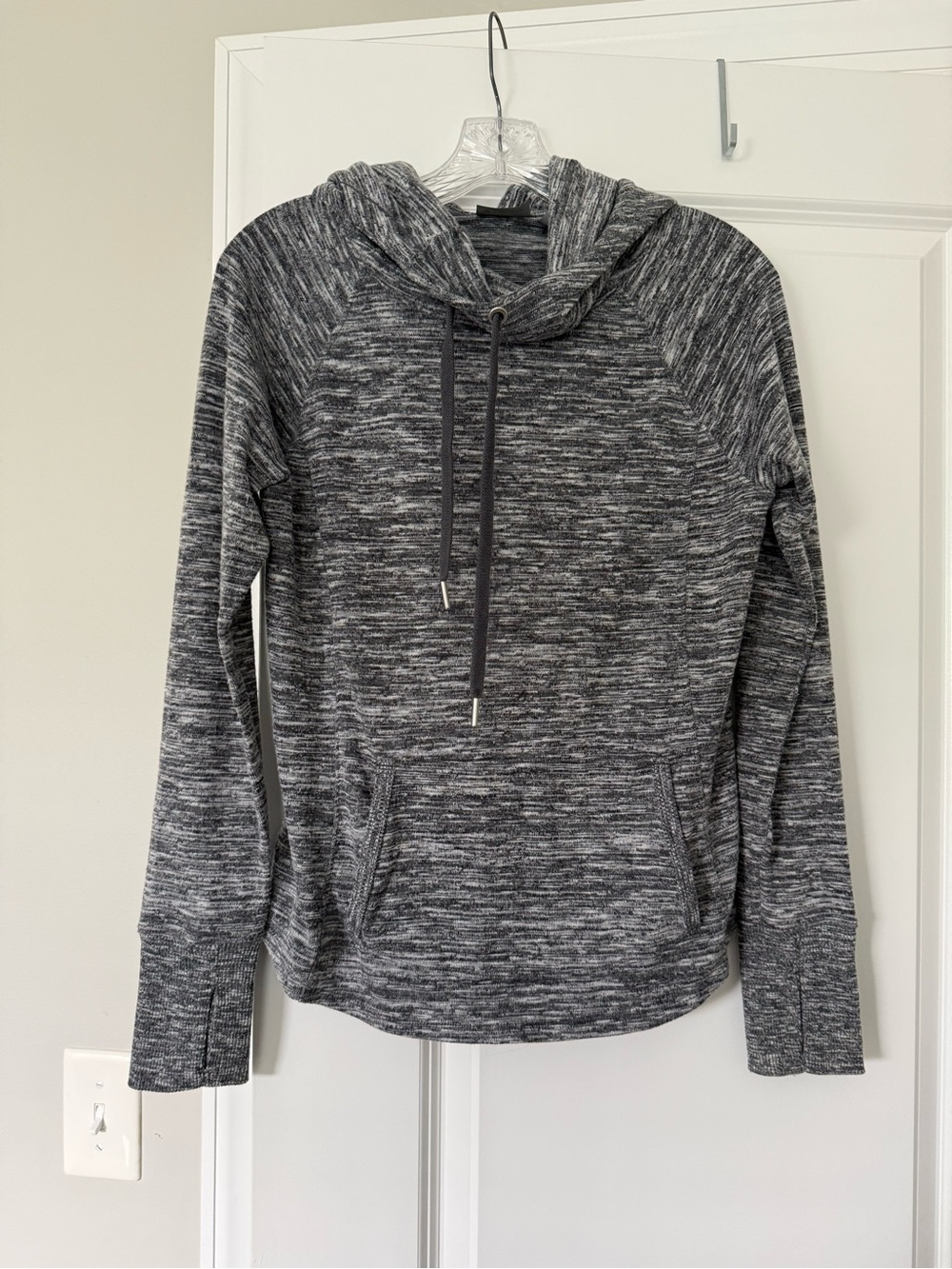 AthletaGray Marled Hooded Pullover Sweatshirt